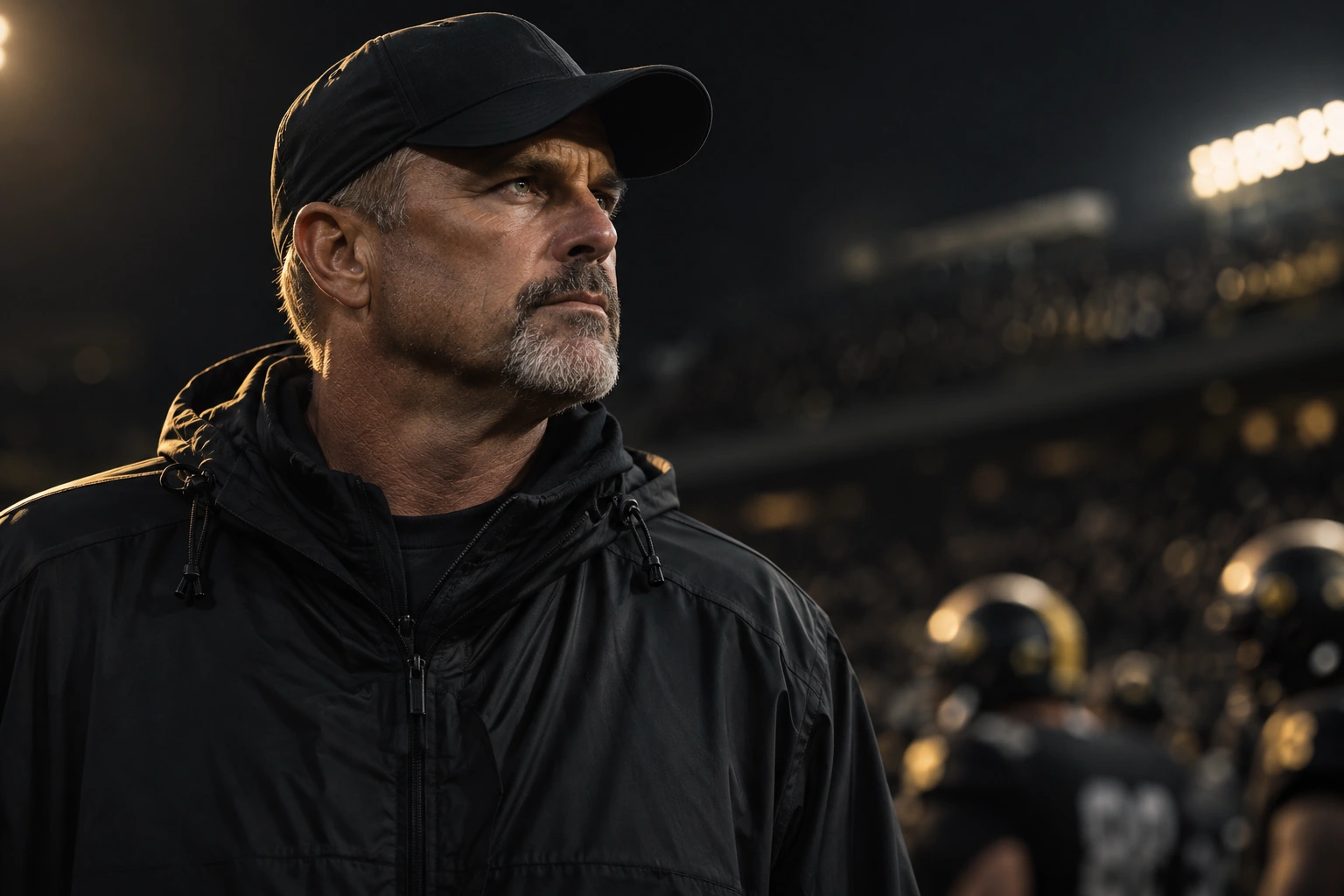 Coach looking across the field